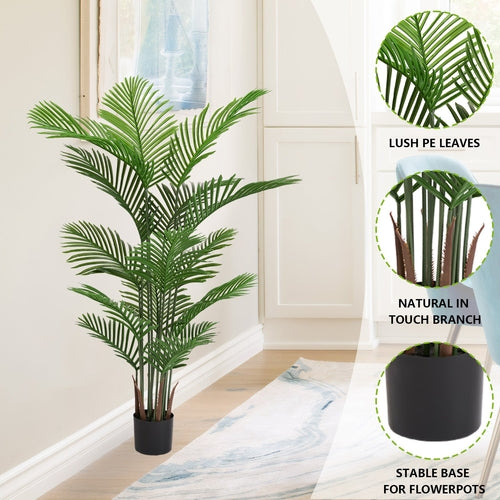 Artificial Areca Palm Plant 160cm Tall Faux Tropical Dypsis Lutescens
