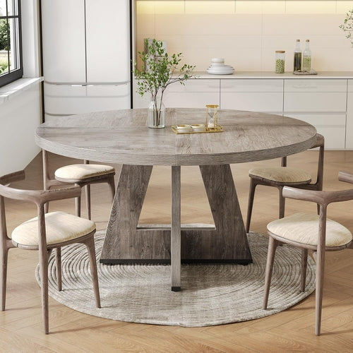 Grey Round Dining Table