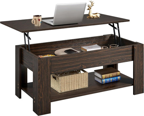 Lift Top Coffee Table with Hidden Compartment and Storage