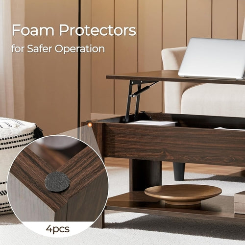 Lift Top Coffee Table with Hidden Compartment and Storage