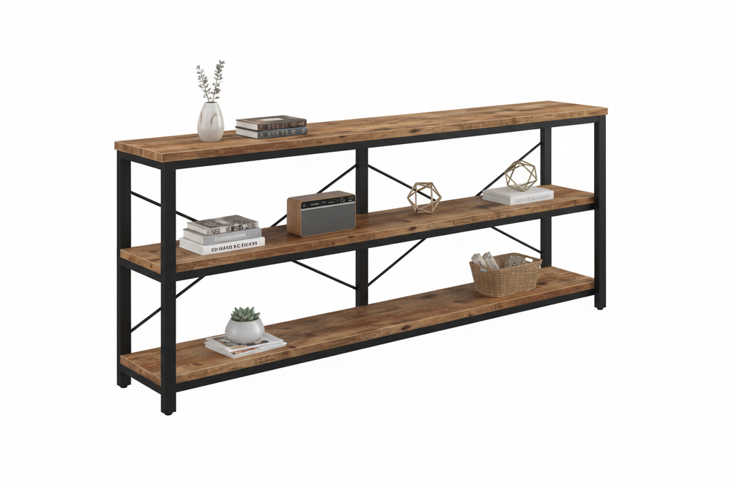 3-tier sofa table front view