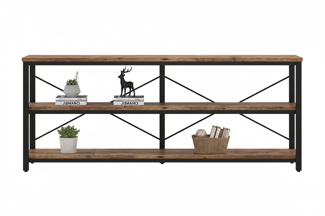3-tier sofa table side view