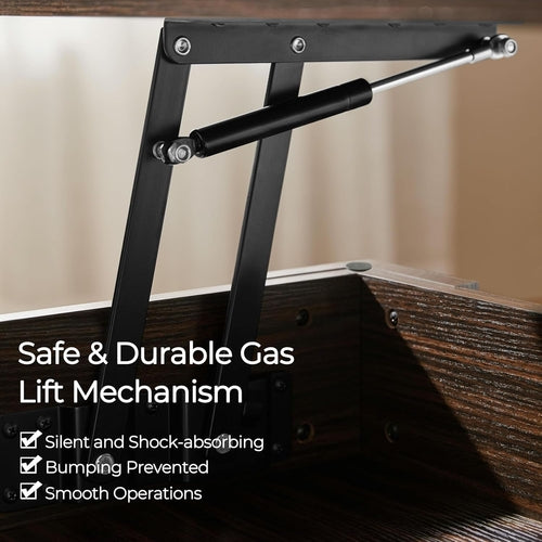 Lift Top Coffee Table with Hidden Compartment and Storage