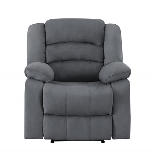 Contemporary Grey Fabric Loveseat