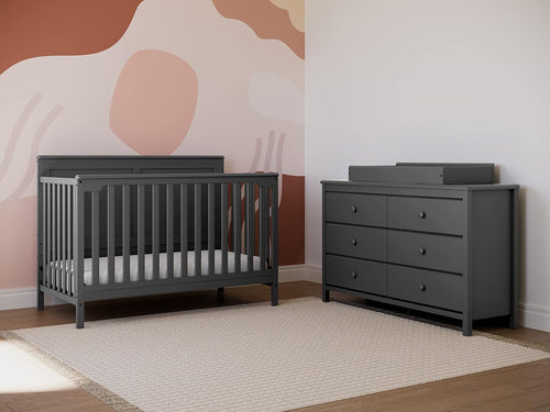 Gray Alpine 6 Drawer Double Dresser