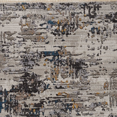 Grey Abstract Transitional Indoor Area Rug