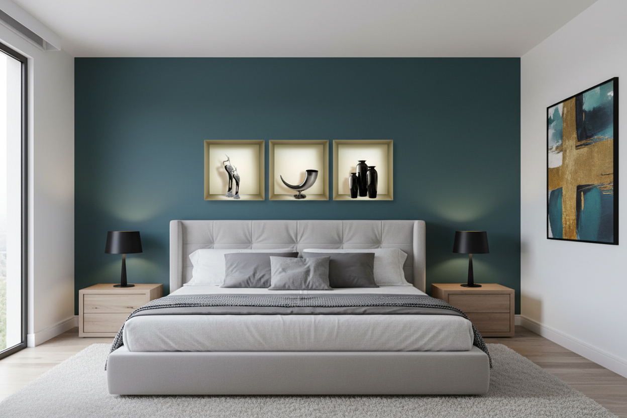 3D Niche Decals - Bedroom Wall