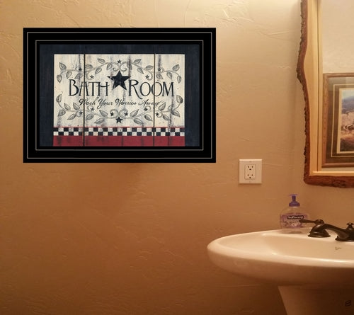 3 Black Framed Print Bathroom Wall Art