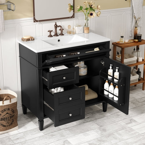 Bathroom Vanity with Top Sink & Storage Cabinet