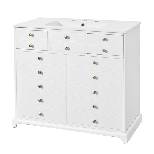 36'' Bathroom Vanity with Ceramic Sink Combo