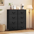 8-Drawer Tall Black Dresser
