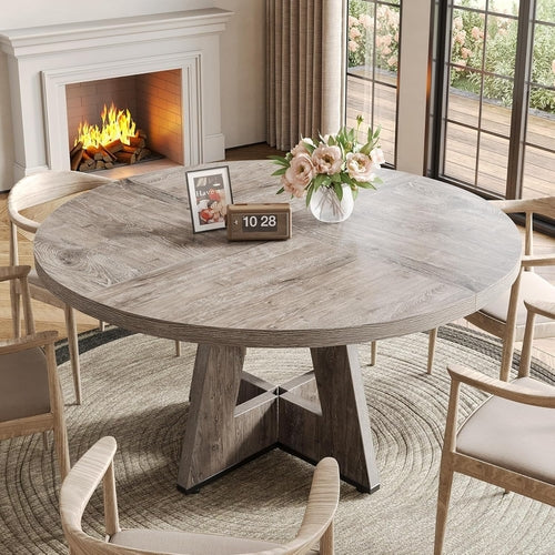 Grey Round Dining Table