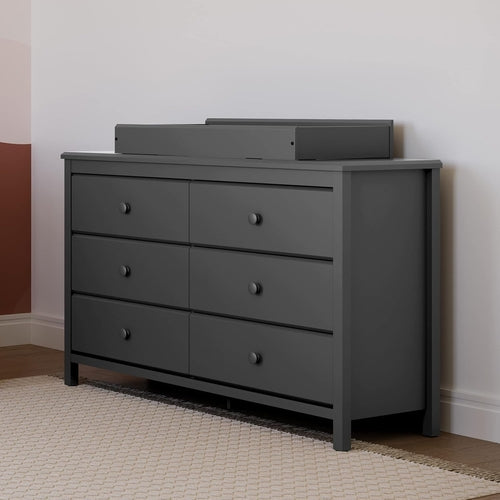 Gray Alpine 6 Drawer Double Dresser