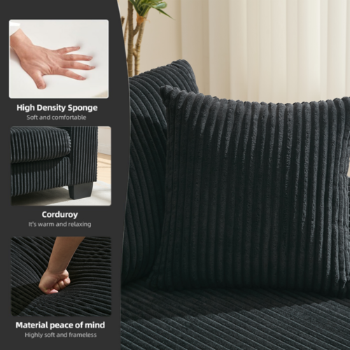 Oversize U Shaped Sleeper Sofa & Pull Out Bed