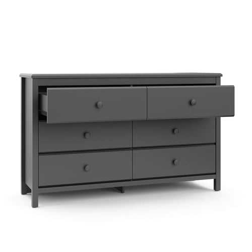 Gray Alpine 6 Drawer Double Dresser