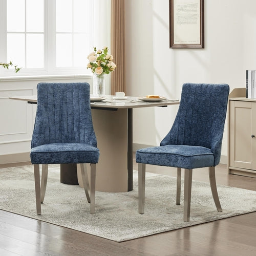 Rayon Cloth Flocking Chenille Dining Chairs