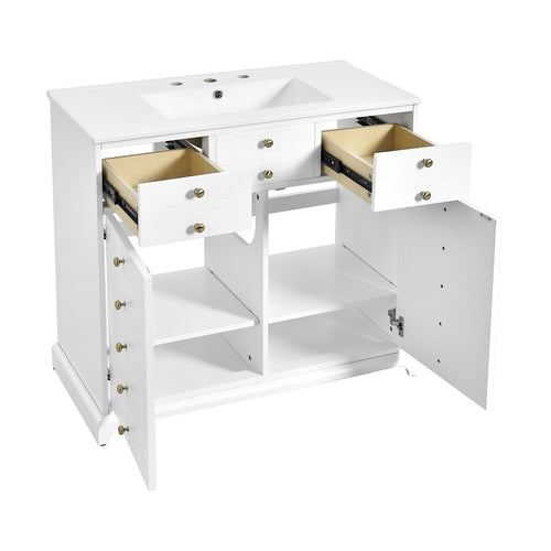 36'' Bathroom Vanity with Ceramic Sink Combo