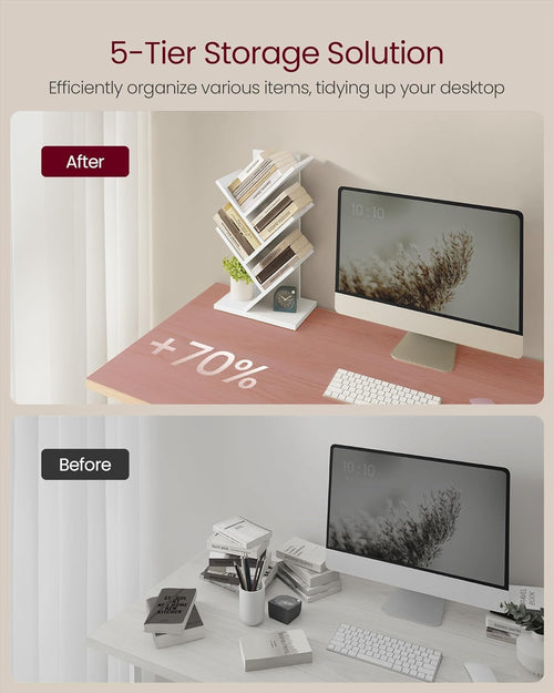 Five Tier Corner Tree Bookshelf Unit