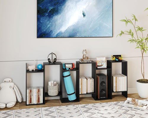 Modern 6 Tier S Shaped Freestanding Bookshelf