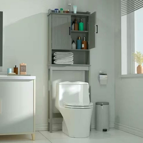 Over the Toilet Bathroom Storage Cabinet Shelving Unit