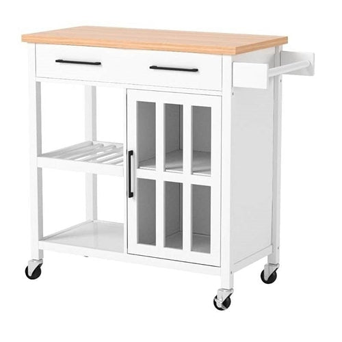 Kitchen Island Cart & Storage Cabinet