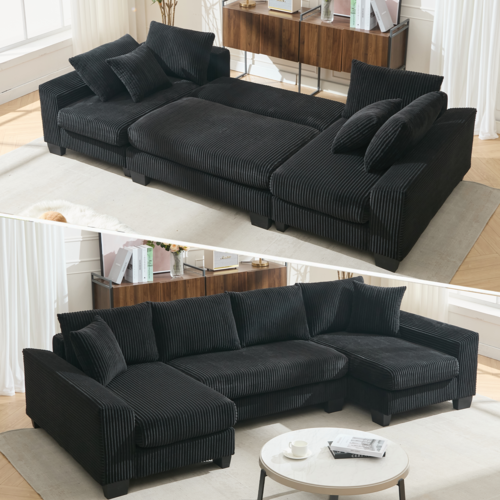 Oversize U Shaped Sleeper Sofa & Pull Out Bed