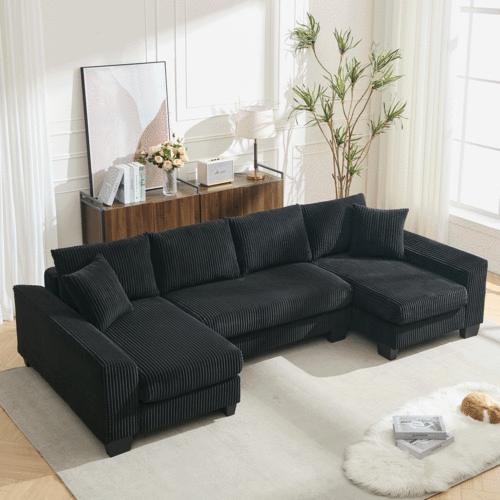 Oversize U Shaped Sleeper Sofa & Pull Out Bed