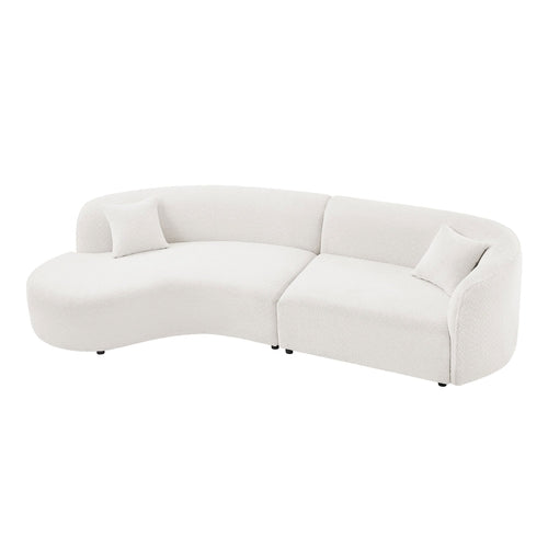 Luxury Modern Style Living Room Upholstery Curved Sofa with Chaise