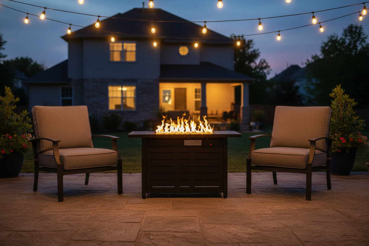 Backyard Patio Evening