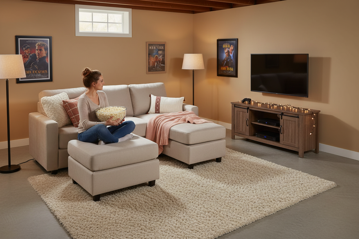 Basement Movie Night