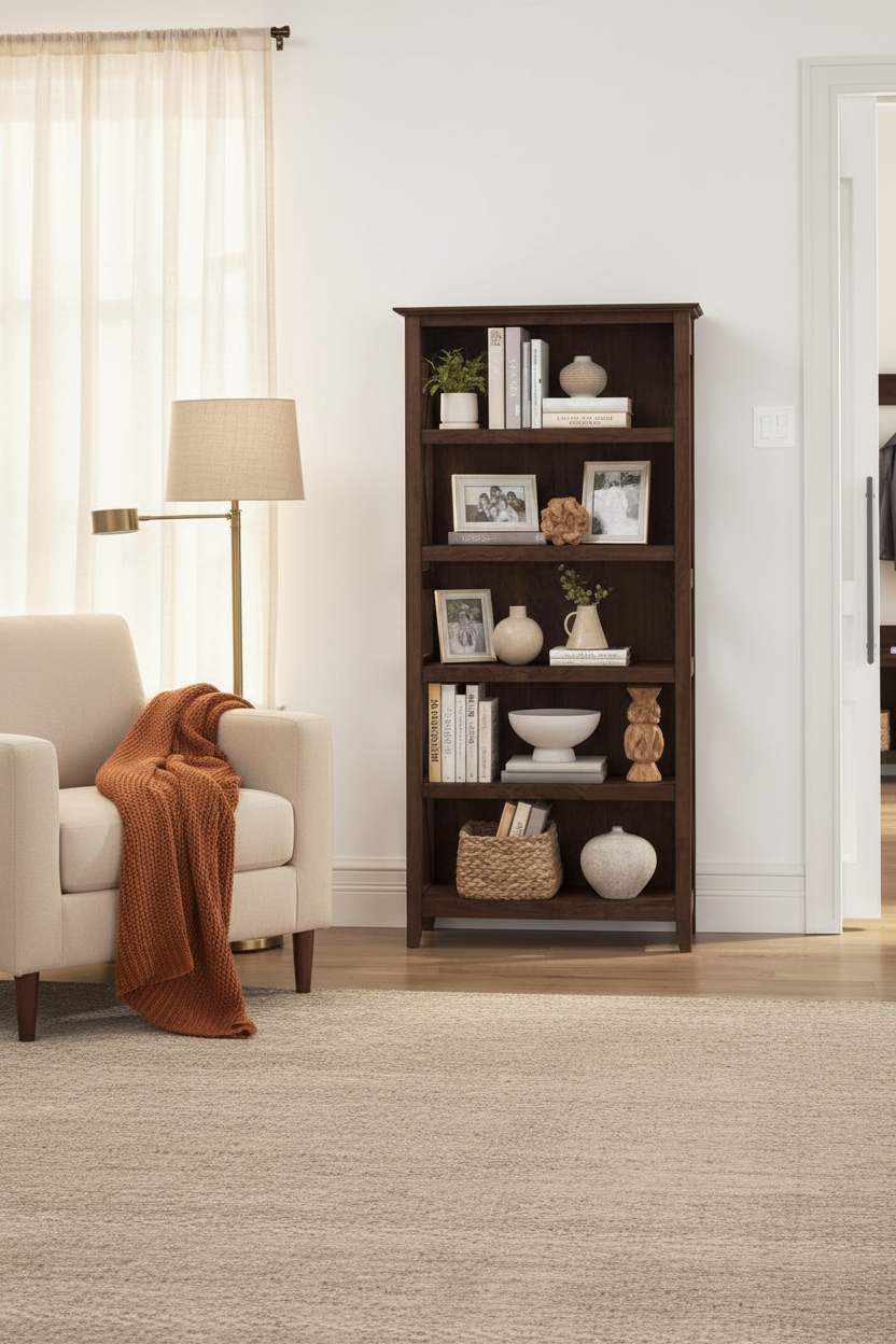 Bush bookcase in living room