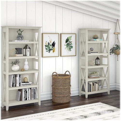 Linen White Oak Linen Bookcase