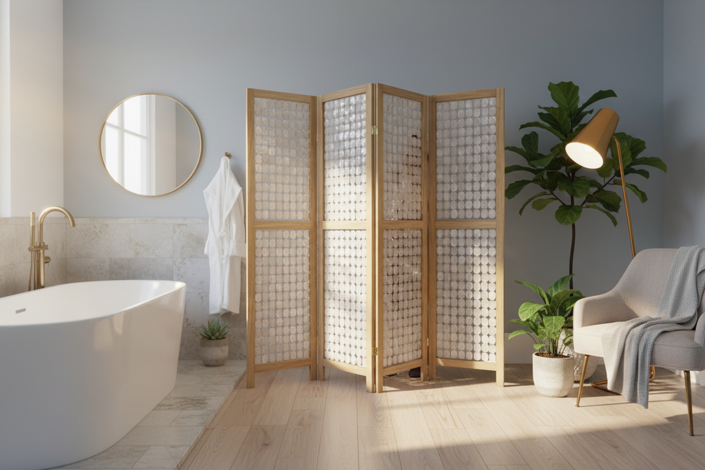 Capiz Shell Screen - Private Space