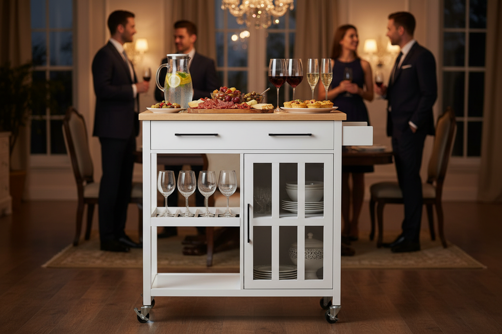 Cart as entertaining serving station