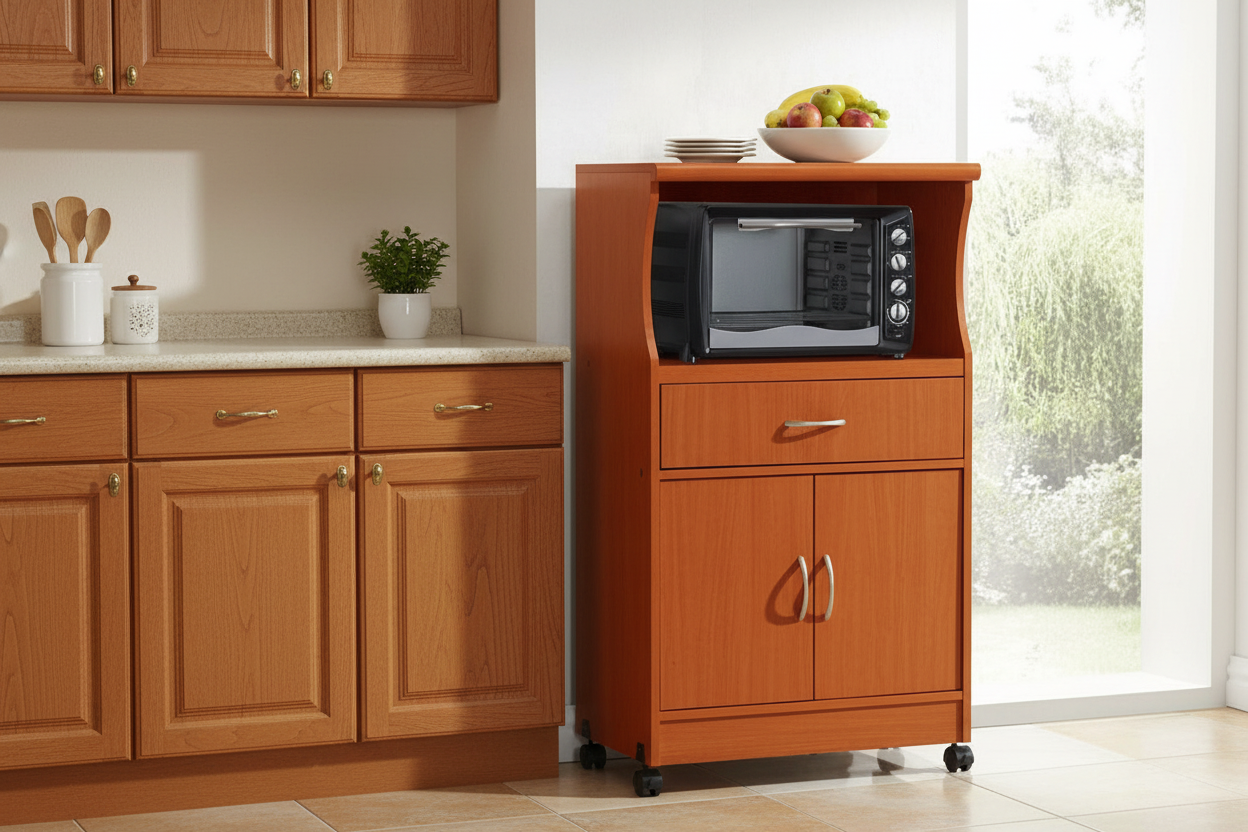 Cart in traditional kitchen