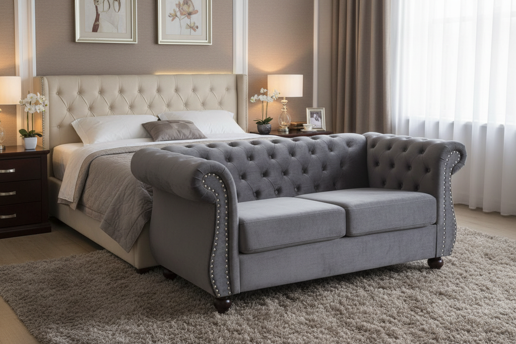Chesterfield Loveseat - Master Bedroom