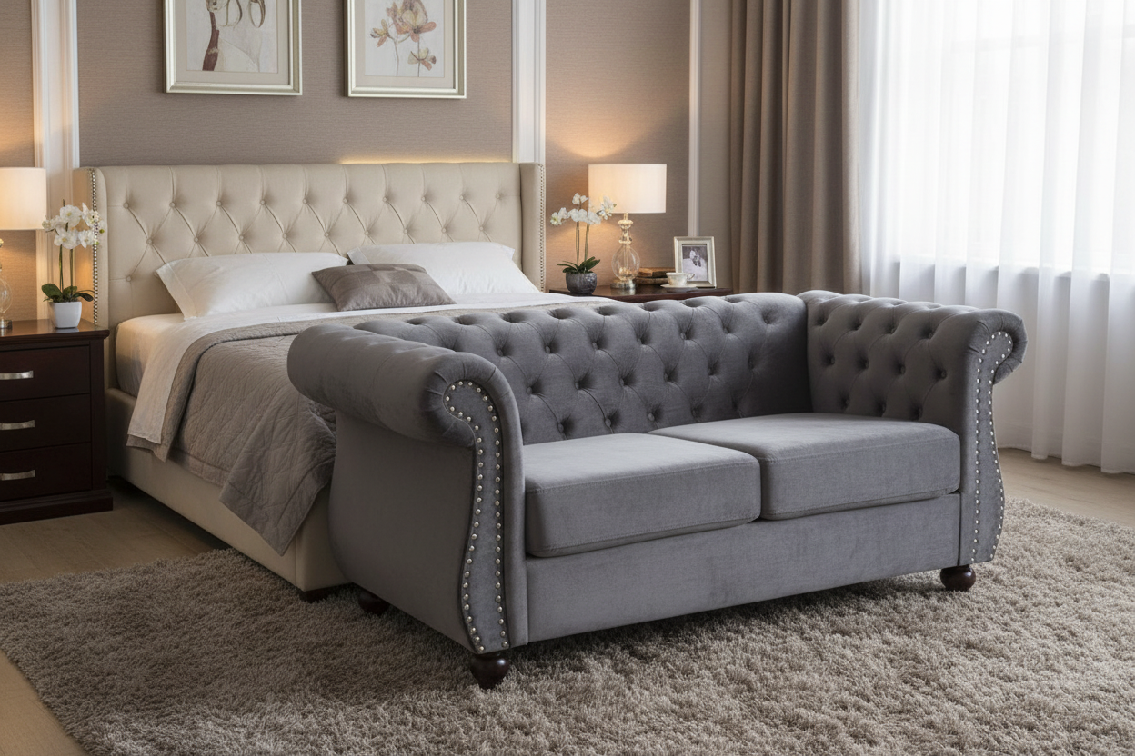 Chesterfield Loveseat - Master Bedroom