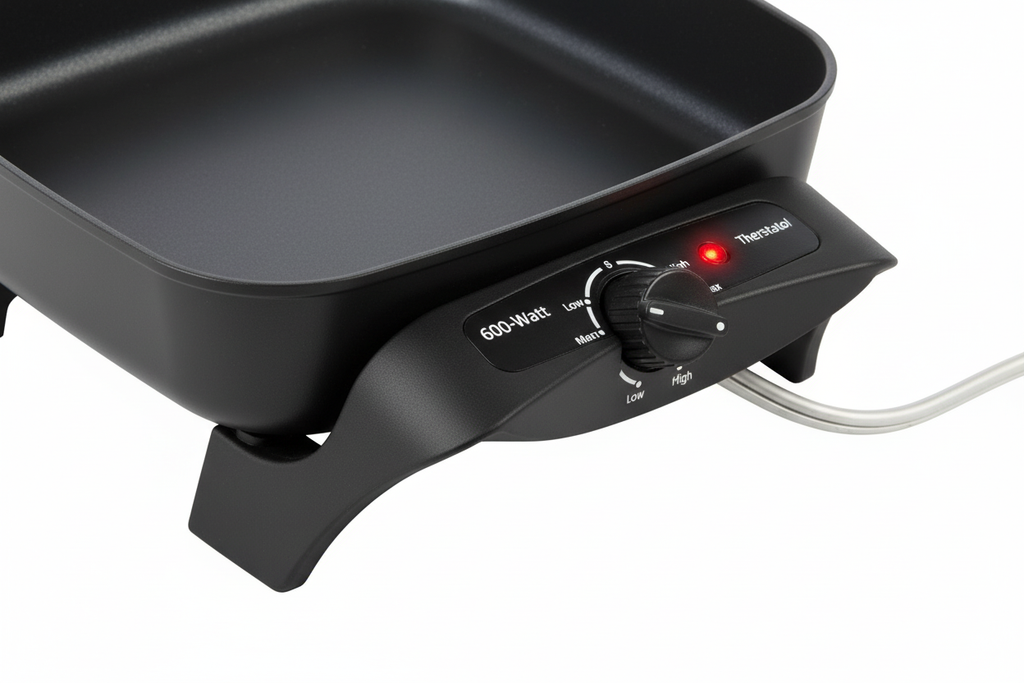 Close-up of controls and features