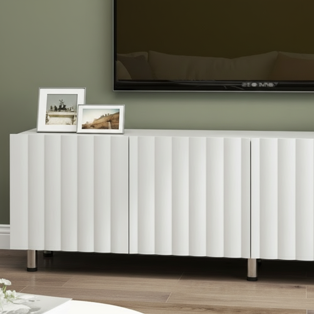 Close-up of fluted texture and styling