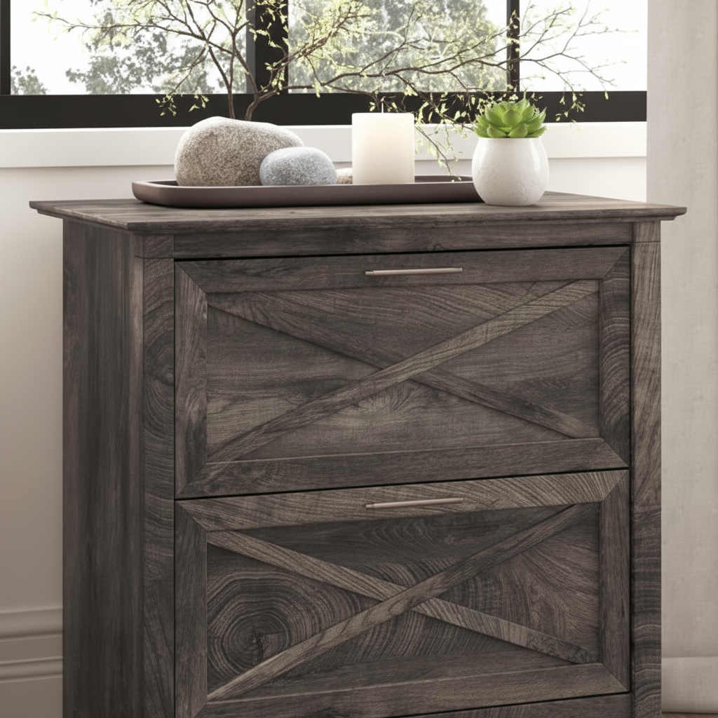 Close-up of X pattern detail and styling