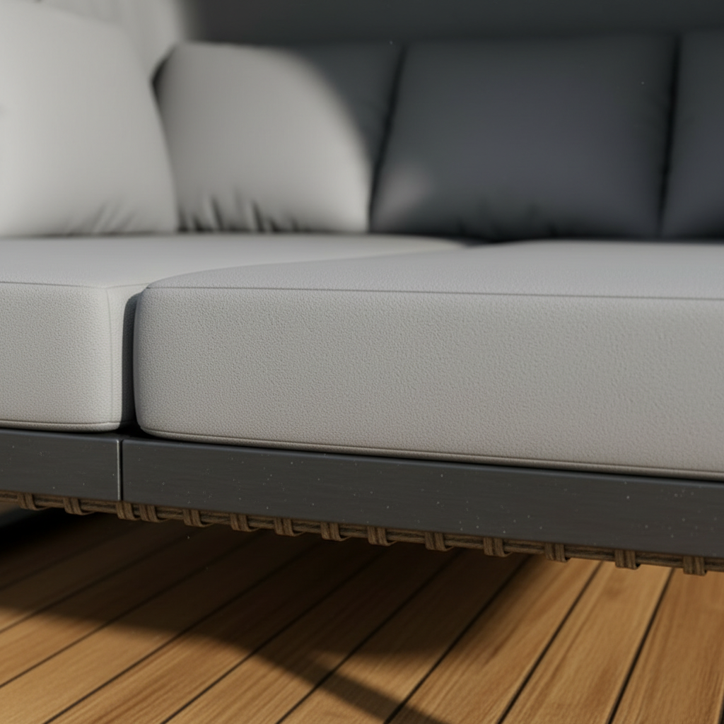 Close-up rattan weave detail