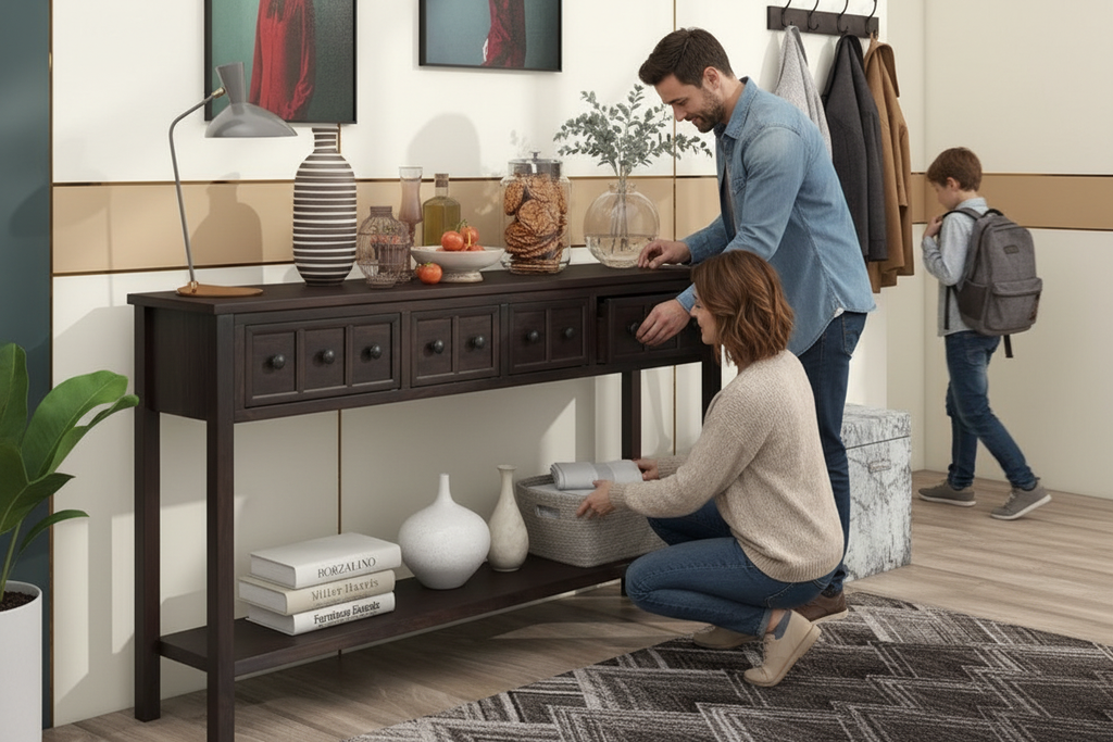 Console Table - Family Storage