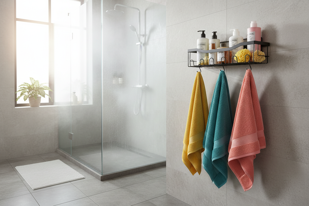 Contemporary bathroom with shower