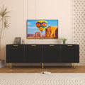 Black TV cabinet for 80 inch