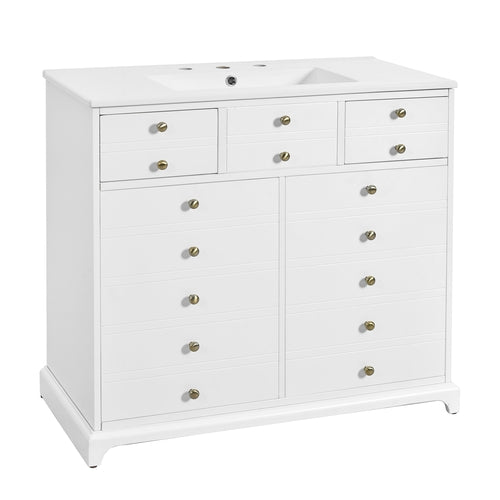 36'' Bathroom Vanity with Ceramic Sink Combo