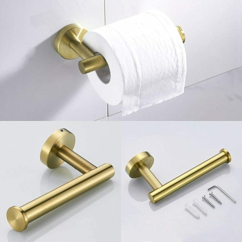 Golden 3 Piece Bathroom Hardware Set