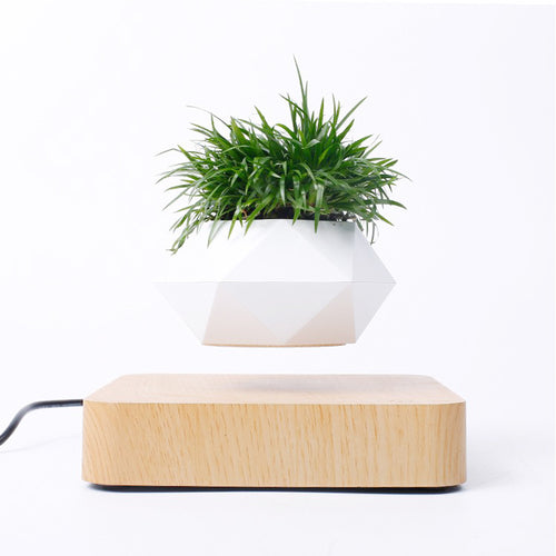 Novelty Levitating Rotation Flowerpot Magnetic Levitation Flower Pot