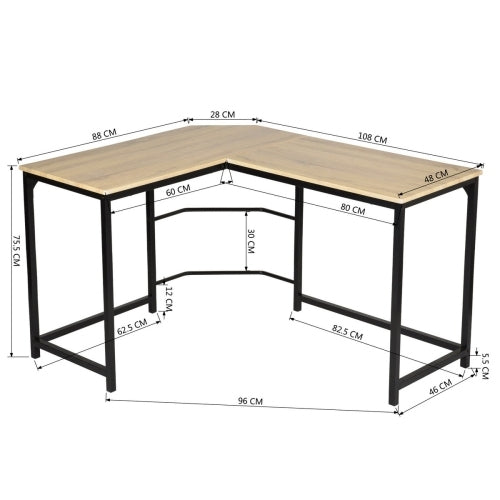 L Shaped Computer Desk PC Laptop Table