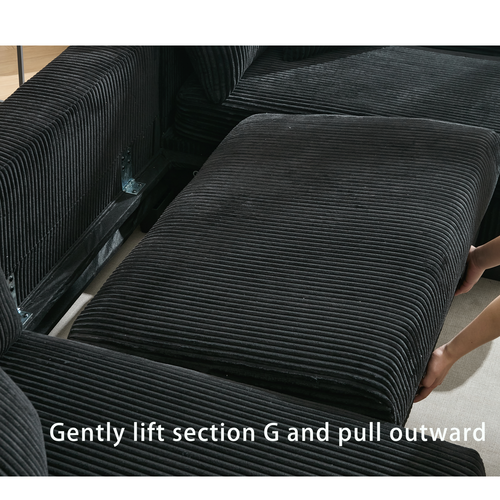 Oversize U Shaped Sleeper Sofa & Pull Out Bed