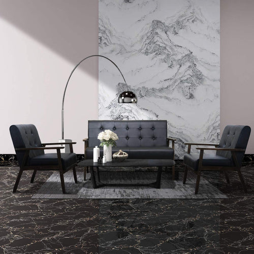 Mid Century 3 Piece Sofa And Chair Set